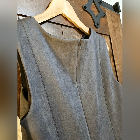 NWT - DKNY "Faux Suede Mini Flare Dress" - Picture 5 of 10